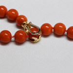 Red coral necklace with 18kt yellow gold clasp — Preziose Follie Trieste