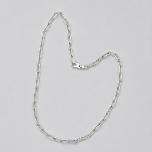 Sterling silver paperclip necklace 925 — Preziose Follie Trieste