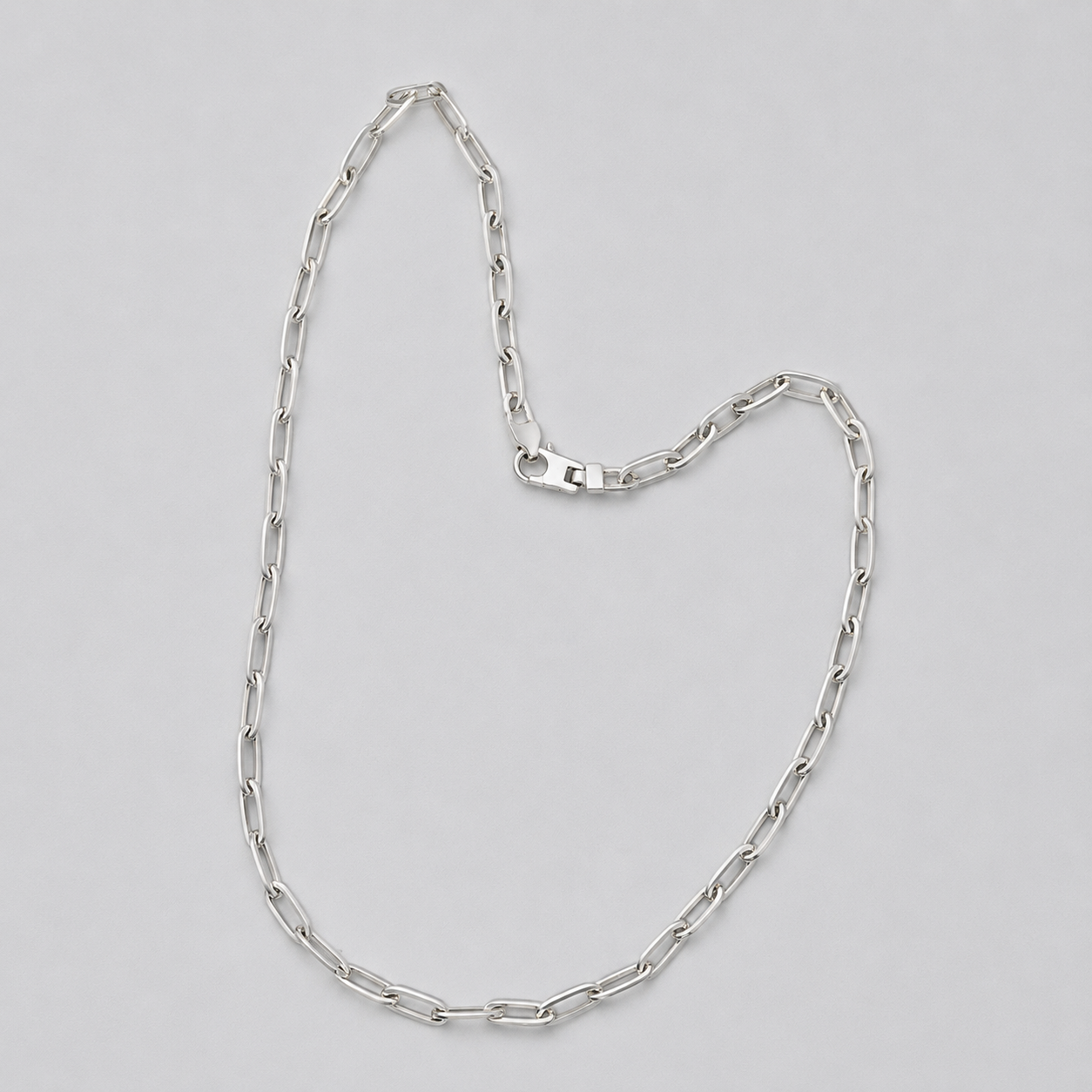 Sterling silver paperclip necklace 925 — Preziose Follie Trieste
